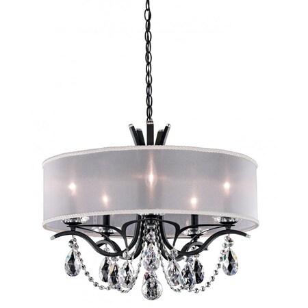 Schonbek Vesca 5 Light 110V Chandelier in Ferro Black with Clear Heritage Cryst VA8305N-59H1